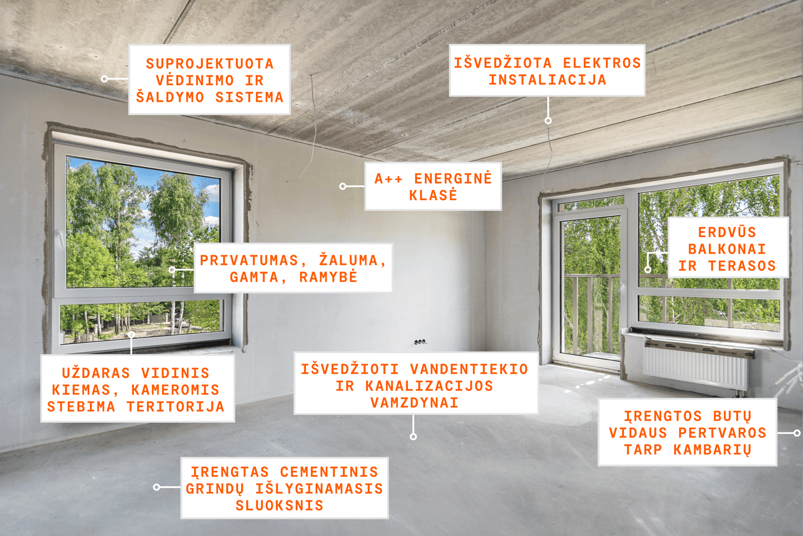 Dalinės apdailos privalumai